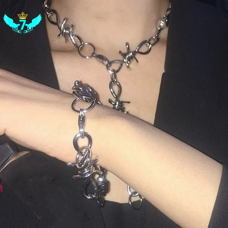 Модное ожерелье из нержавеющей стали в стиле панк 2 характеристики для мужчин и