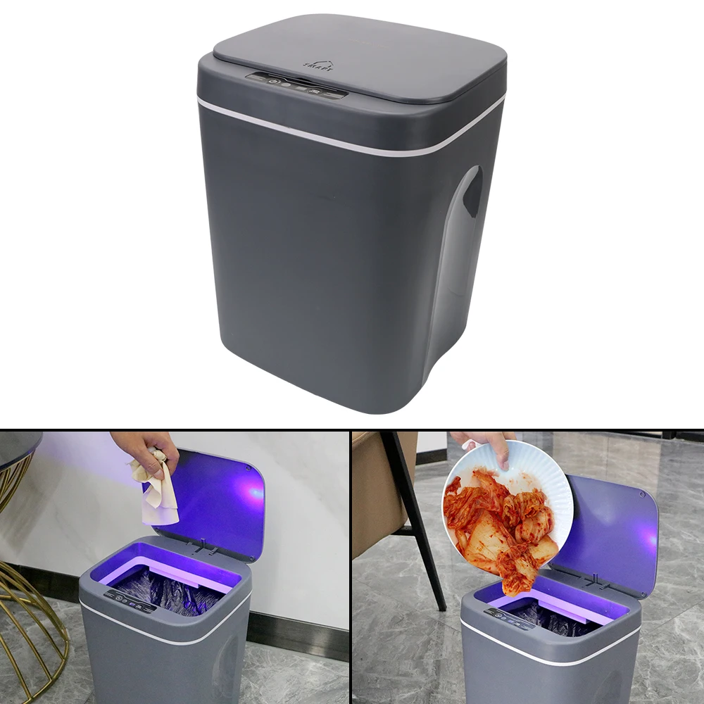 

Intelligent Sensor Touch Trash Bin Smart Induction Trash Can Dustbin Bucket for Kitchen Paper Basket Automatic Home Accessories