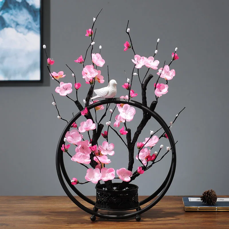 

Креативная китайская железная дзен ваза, украшения для гостиной, крыльца, журнального столика, рабочего стола, ТВ, кабинета, цветочное украш...