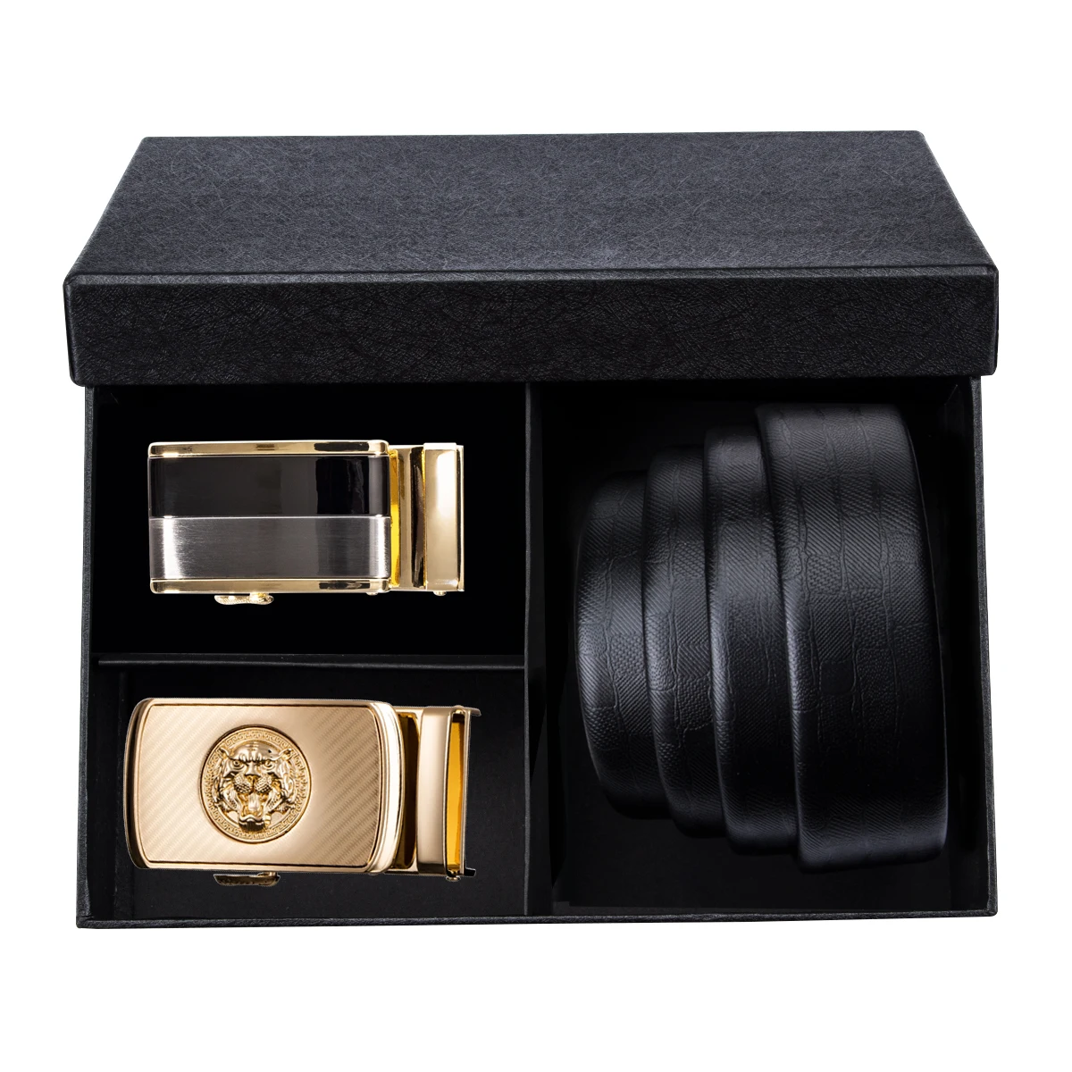 Мужской кожаный ремень без пряжки 3 5 см Широкий прочный автоматической