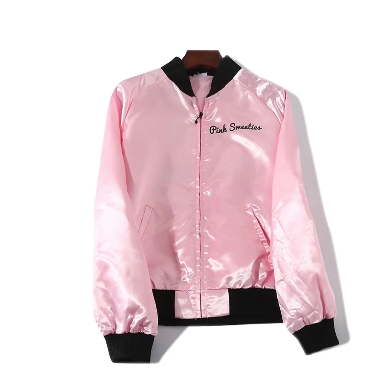 Женская розовая куртка бомбер на молнии легкая летная верхняя одежда|Женские