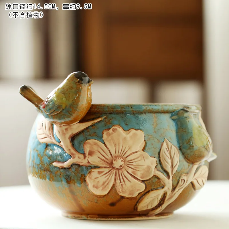 Креативный керамический цветочный горшок фотоемкость для посадки воды