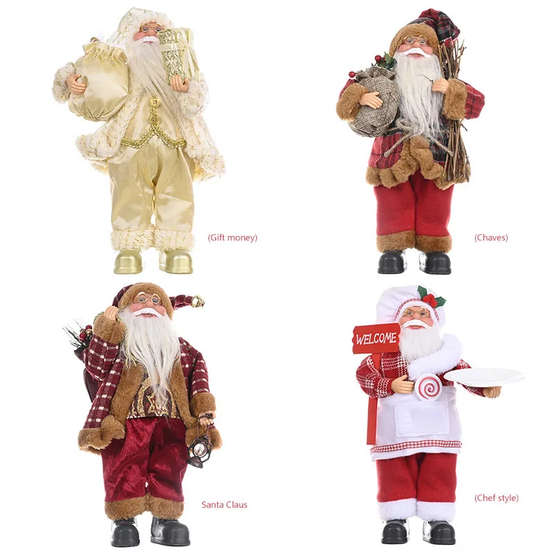 Украшения для рождественской елки рождественские игрушки куклы Санта Клауса