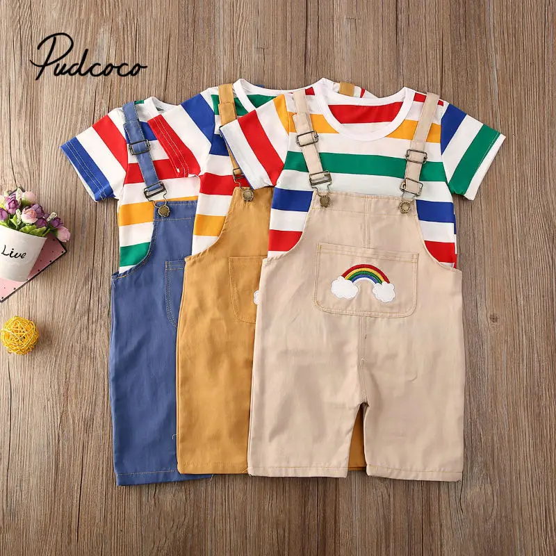 Комплект летней повседневной одежды для новорожденных мальчиков костюм на