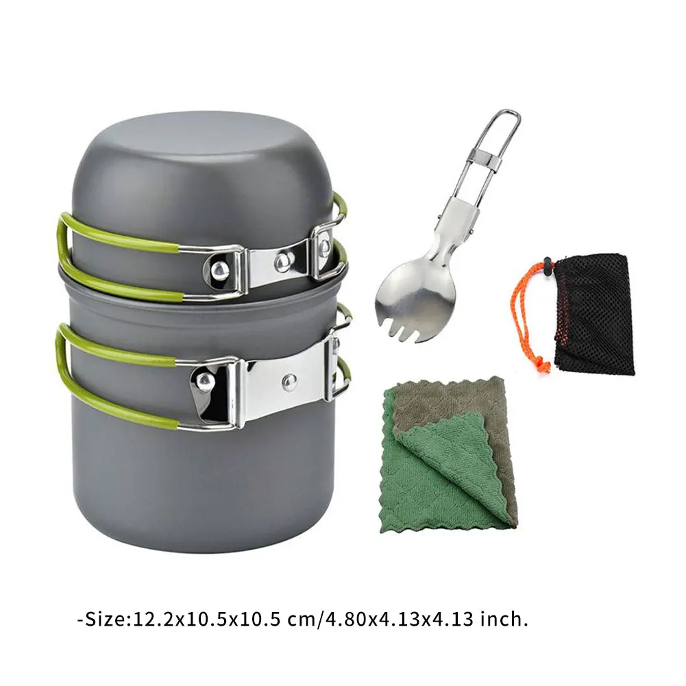 

Ultralight Camping Cookware Set Portable Hiking Backpacking Pot Pan Kit Tableware Accessories Picnic Camping Tableware New