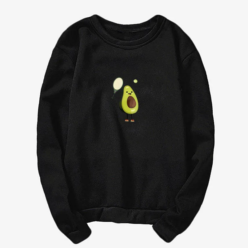 o-Sweatshirt 9 Милая мультяшная толстовка с авокадо, толстовка с капюшоном, кавайный принт, топ, модная Толстовка с принтом для девушек, Женская толстовка, одежда в стиле хип-хоп - Цвет: o-Sweatshirt 9
