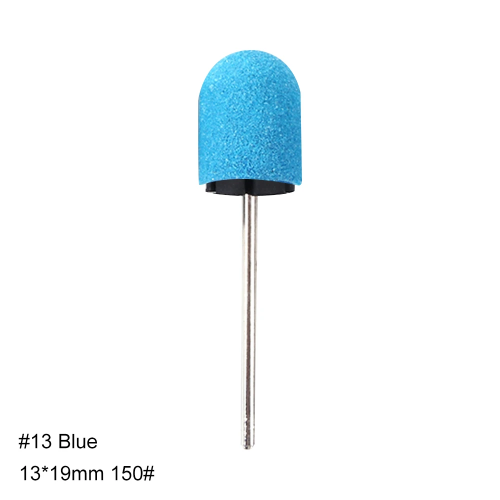 No.13 blue 1 шт. шлифовальные круги для ногтей Кепки 150 Grip Rubber станок фрезерный резак для удаление маникюра гель аксессуары для педикюра инструмент LA725-1 - Цвет: No.13 blue
