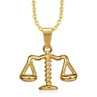 Ожерелье с подвеской Золотая справедливость Подвеска Ожерелье под заказ Драгоценности созвездия зодиака подвеска ожерелья с подвесками