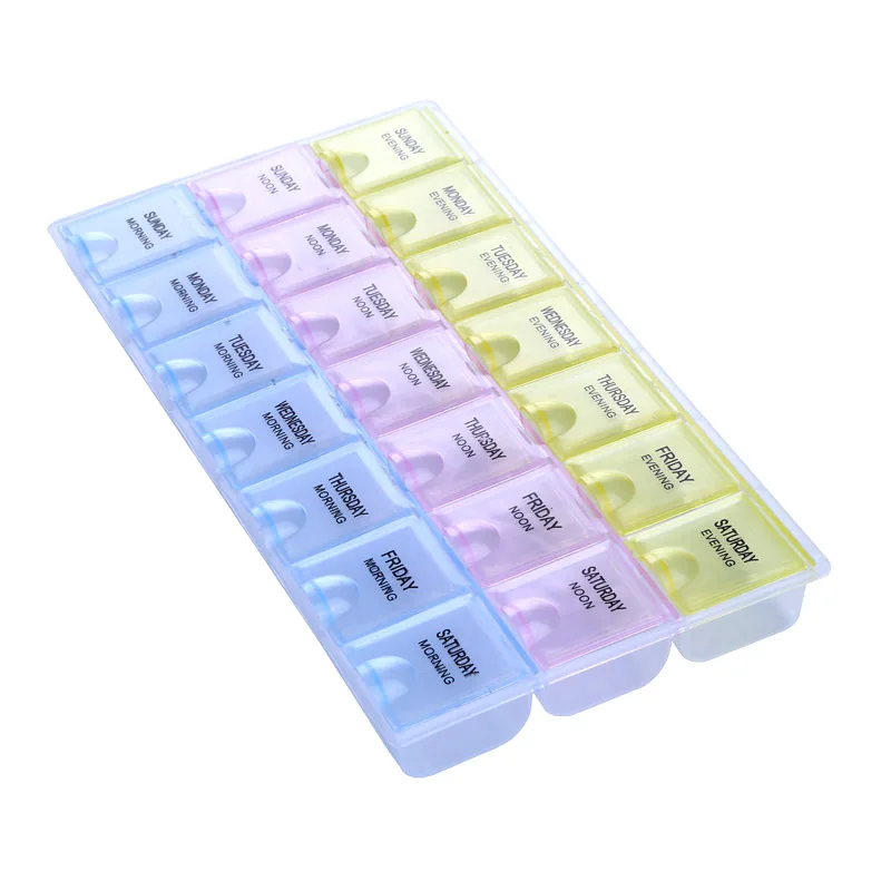 

21 Grids 10 Days Weekly Pill Case Medicine Tablet Dispenser Organizer Pill Box Splitters Jewelry Storage Box