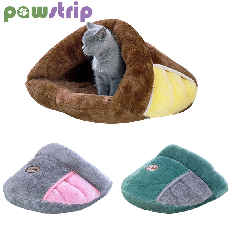 

Winter Warm Pet Cat Nest Multi-purpose Soft Comfortable Pet Sleeping Basket Small Dogs Cats Slipper Shape House Pet Products