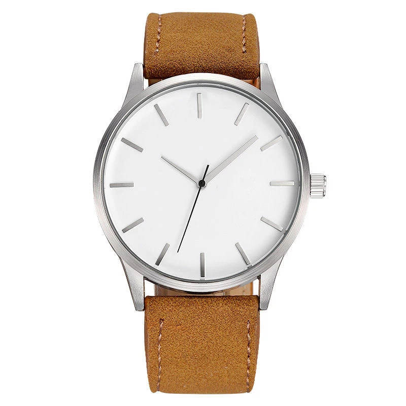 Часы reloj hombre 2020 модные мужские часы спортивные с кожаным ремешком кварцевые без