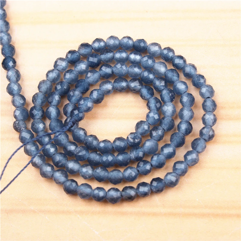 Сапфировые бусы бусины из натурального камня 2/3/4 мм сосны космические ювелирное