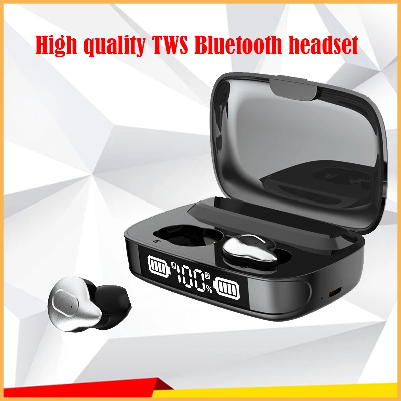 

TWS Bluetooth 5.1 Earphones 2000mAh Charging Box Wireless Headphone 9D Stereo Sports Waterproof Earbuds Headsets With Microphone