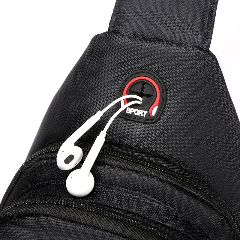 Luxury Brand Chest Bag USB Messenger Crossbody Bags for Men Shoulder Sling Waterproof Short Trip mobile phone bag |