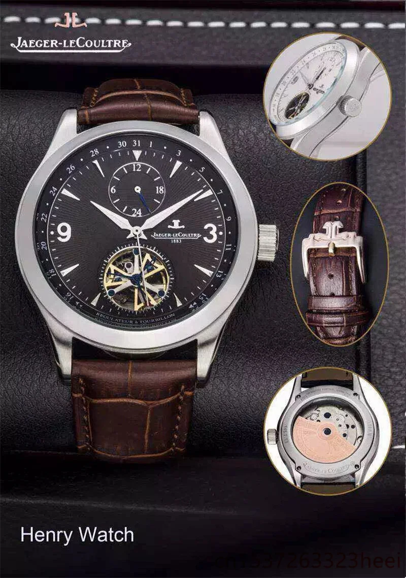 

Jaeger-LeCoultre- watch men's skeleton automatic mechanical AAA watch gold skeleton retro men's women watch quartz watch