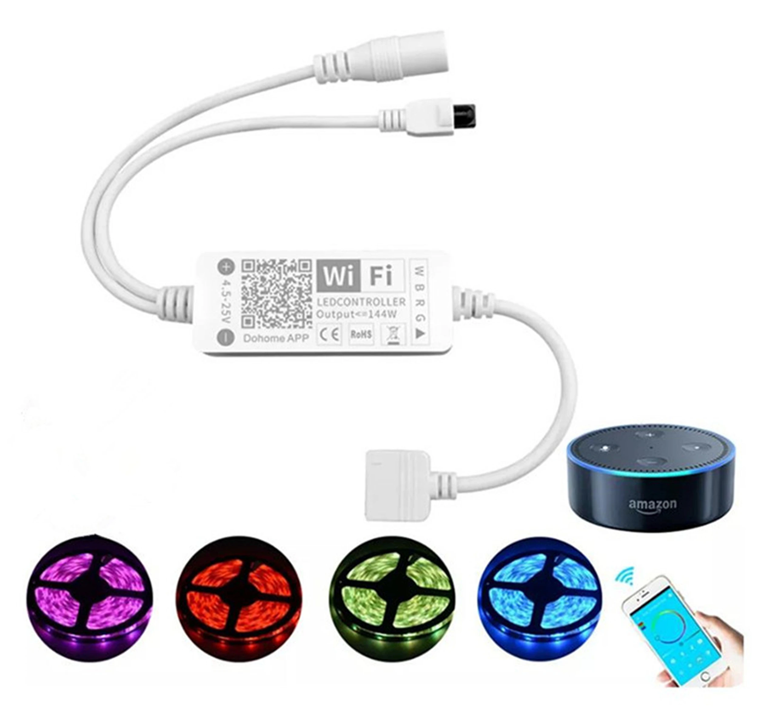 Водонепроницаемый RGB светодиодный светильник полосы + Wi-Fi/Инфракрасный ленты