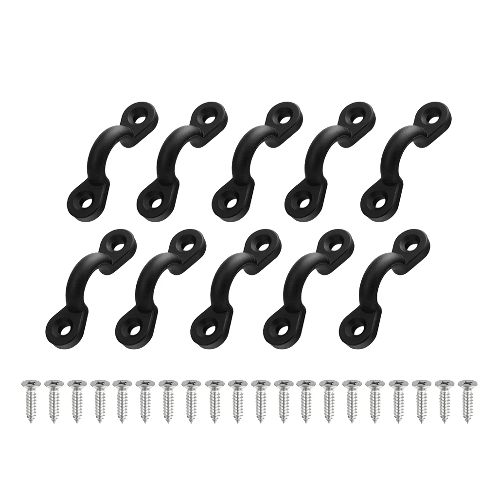 

10x Marine Polyethylene Sheet Eye Lacing Girth Seat Clamp Black