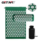 Коврик Getinfit для йоги с шипами лотоса, коврик для акупрессуры, подушка, акупунктурные коврики, коврик для облегчения боли в спине и теле