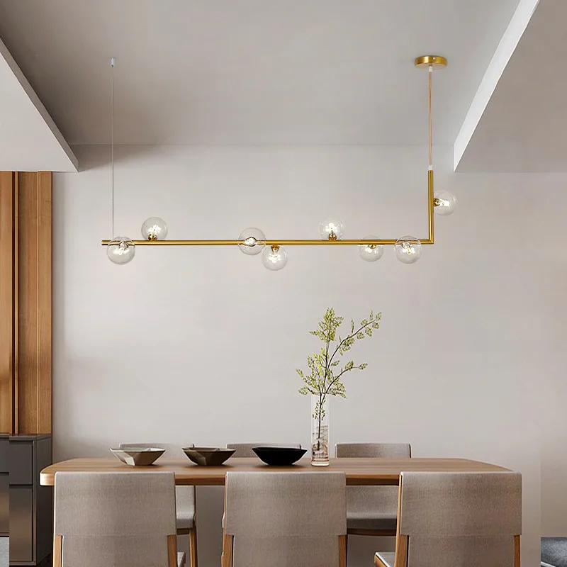 

Modern Pendant Light Led Glass Gold Ball Nordic Hanging Indoor Lighting Living Bedroom Kitchen Restaurant Decor Suspension Lamp