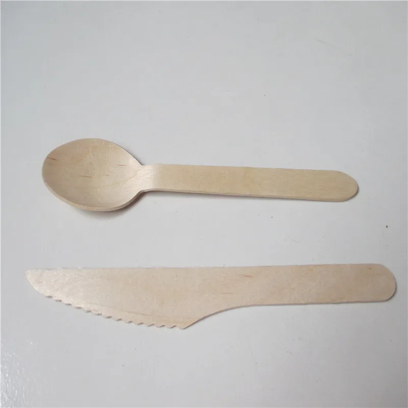 36 шт. ложка из птичьего дерева нож вилка посуда 16 см простые деревянные