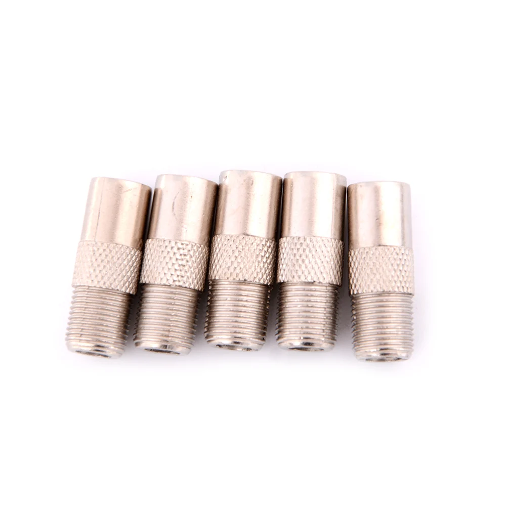 

5pcs Aluminium Alloy F type Socket to Coax RF IEC Aerial Plug Male Adapter Twist On Connector