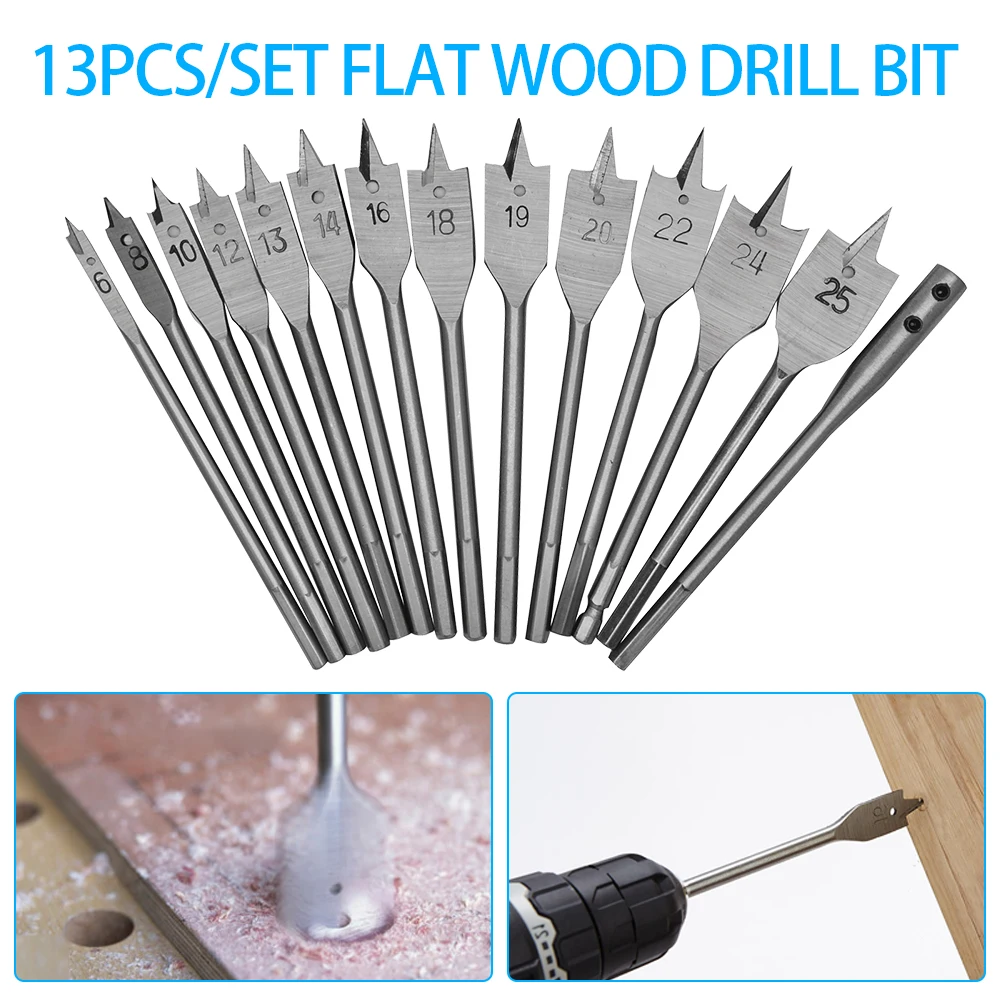 13 шт. по дереву сверло комплект плоской лопаты удлинитель шестигранный хвостовик
