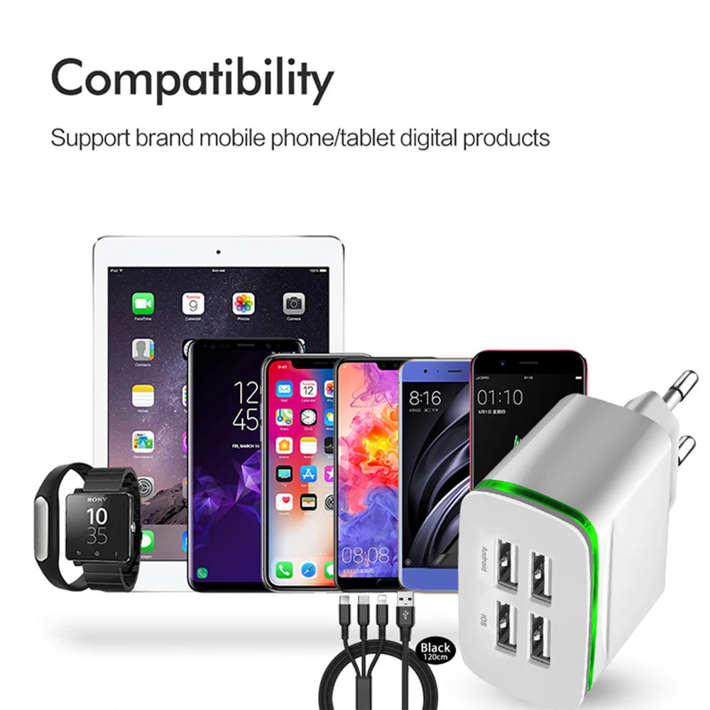 Хороший 5V 4A штепсельная вилка европейского стандарта дорожное настенное