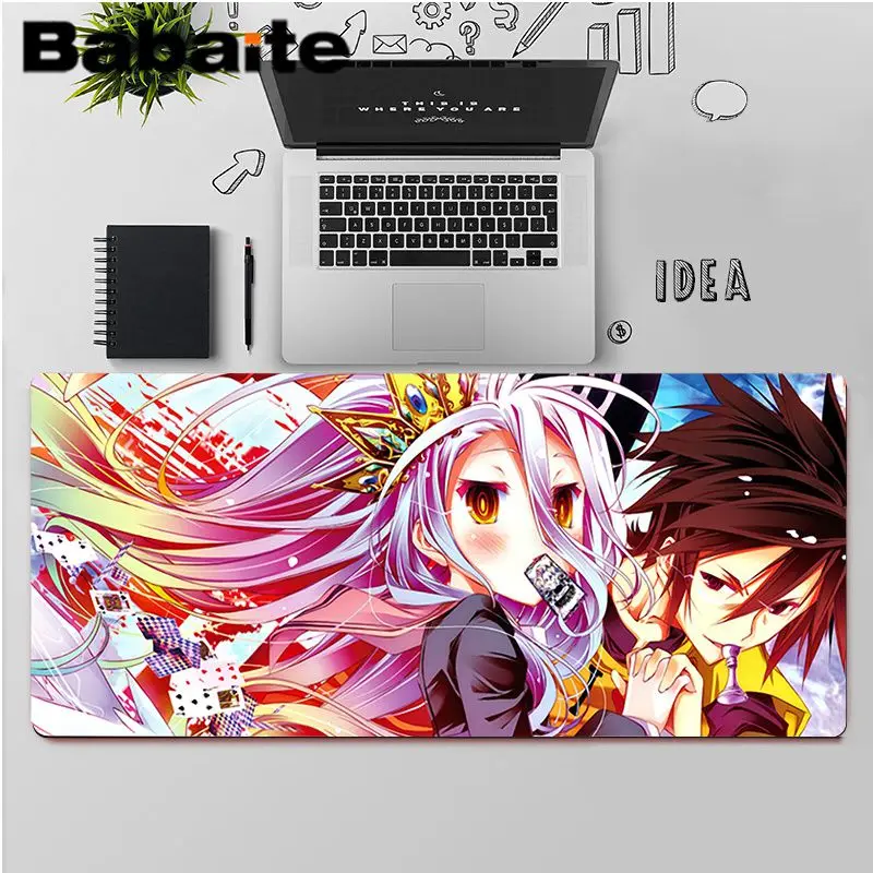 

Babaite Top Quality No Game No Life MousePads Computer Laptop Anime Mouse Mat Free Shipping Large Mouse Pad Keyboards Mat
