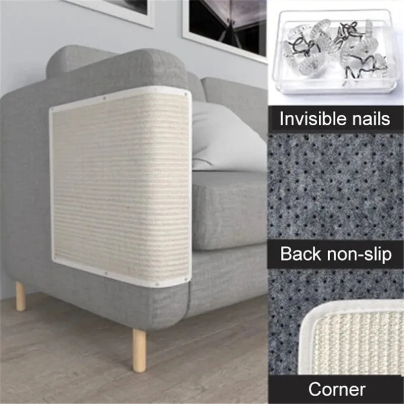 

Economical Premium Furniture Guards Sisal Cat Scratcher Board Sofa Protection Scratching Square Pad Pet Toy ds99