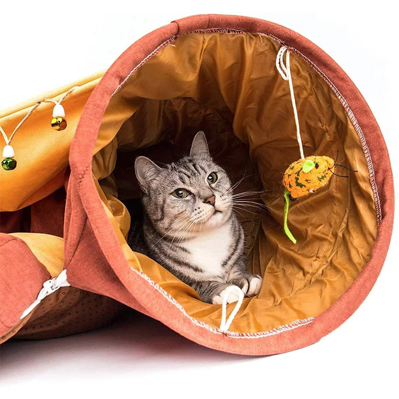 

Collapsible Removeable Cat Tunnel Tube Pet Bed Play Toys for Indoor