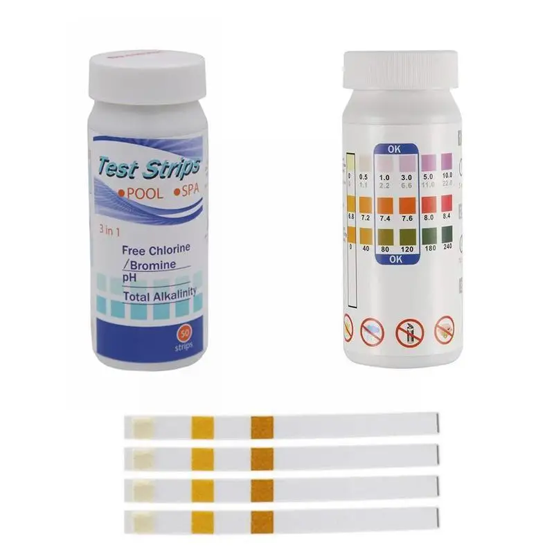 

3-In-1 Swimming Pool Test Paper Residual Chlorine Ph Hot Quality Hardness Alkalinity Tool Strip Test Bottle Tub Water E9O4