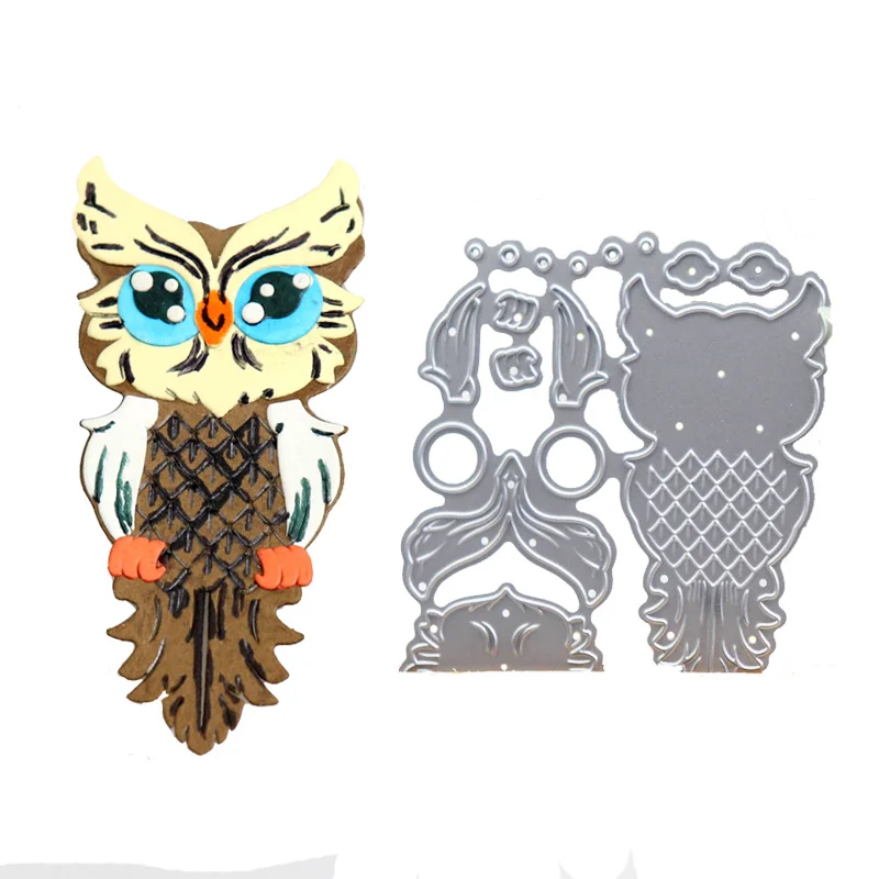 Сова металлическая режущие штампы 2019 новая Крафтовая окраска трафарет для DIY бумажные карточки