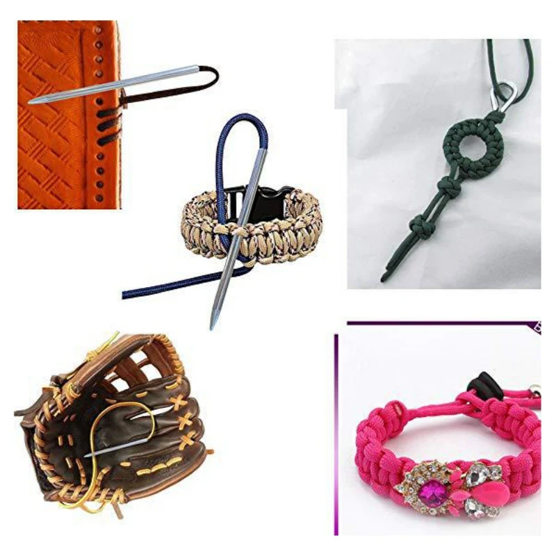3 мм из нержавеющей стали Paracord Fids сшивание ткачество иглы работает для шнурков струны