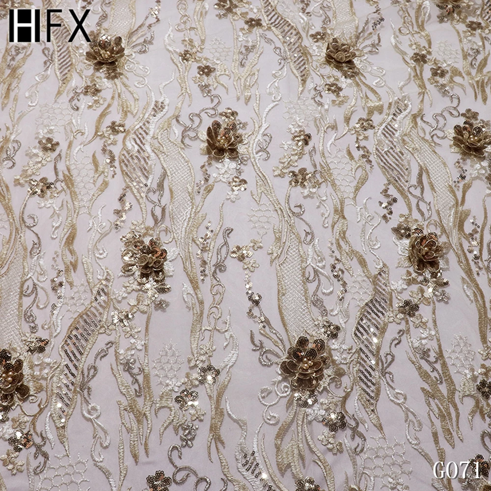 HFX Высокое качество Французский Тюль Кружево роскошный 3d цветок французская