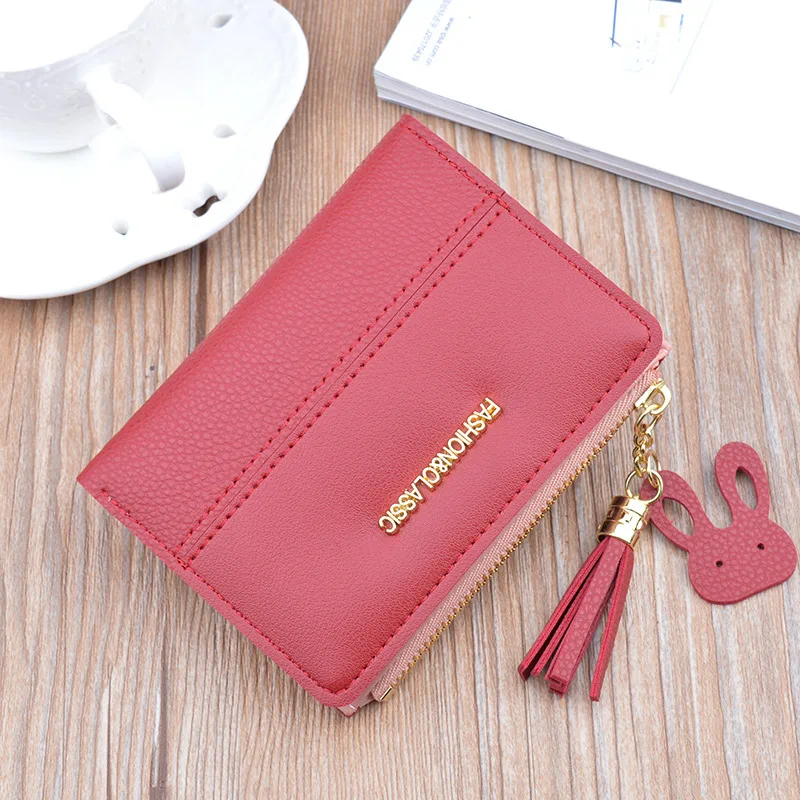 Новинка 2020 Модный корейский кошелек короткий для женщин студенток на молнии с