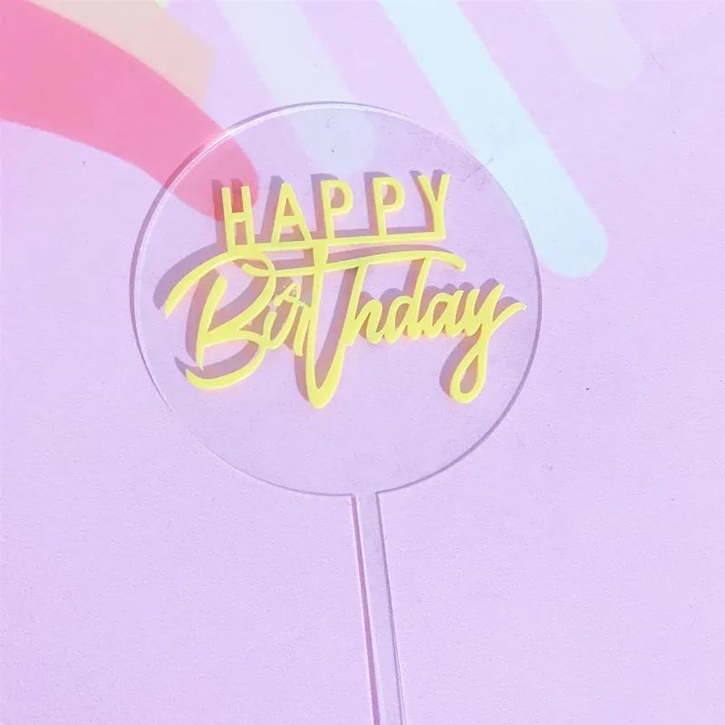 Новый прозрачный день рождения торт фигурки жениха и невесты Выпечки десертов