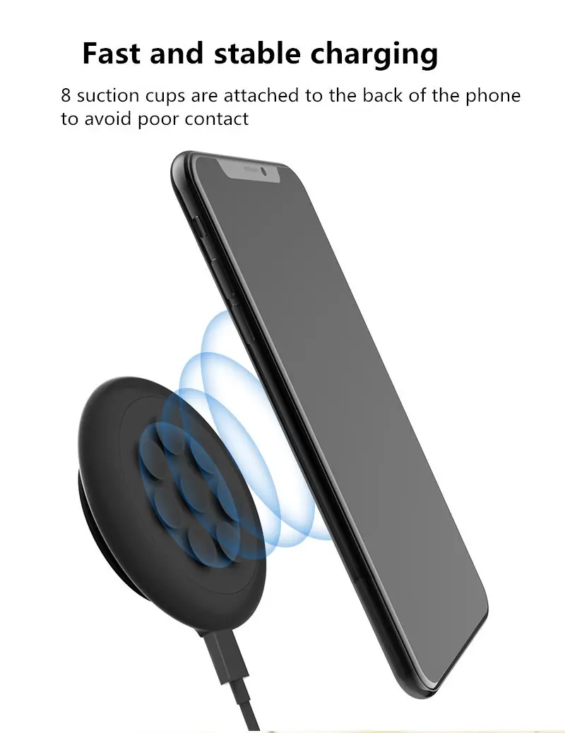 

GHH S4 Wireless Charging 10w Suction Cup Wireless Charging Charger with Indication Security Overcharge Protection AP1990