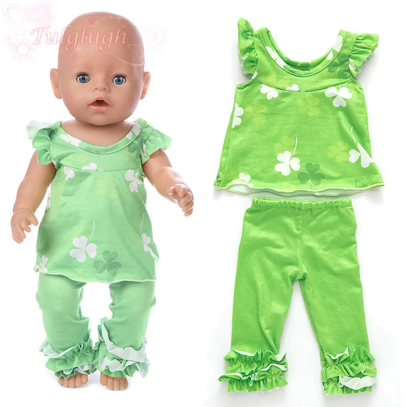 Подходит для новорожденных 18 дюймов 43 см кукла аксессуары одежды Клевер Летний