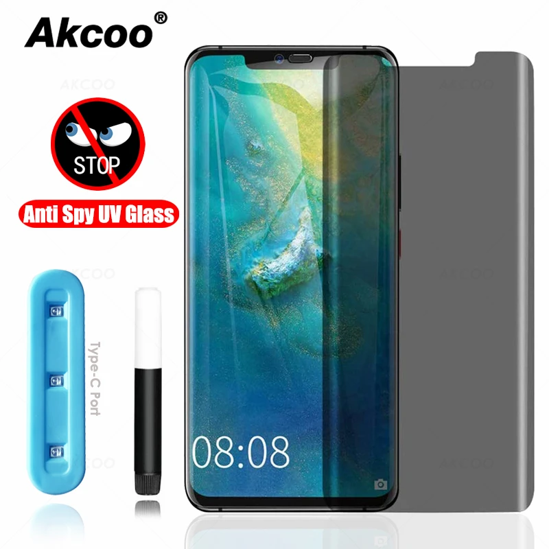 Защитное стекло Akcoo для Huawei Mate 20 Pro закаленное полное покрытие защита от
