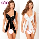 Сексуальное нижнее белье OLO, соблазнительное нижнее белье с бантом, Экзотическая одежда, интимные игрушки для женщин, искушение, костюм для взрослых