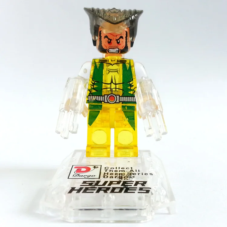 Один горячий Марвел Росомаха фигура X-men Logan Howlett супер герой строительные блоки наборы модели Кирпичи игрушки для детей - Цвет: F