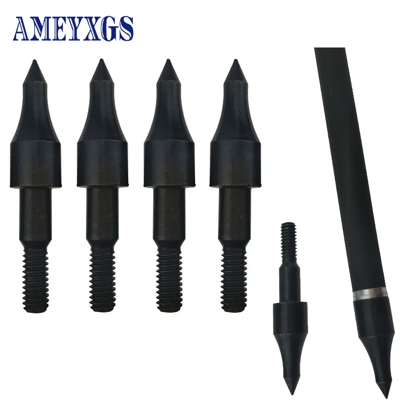 

6/12pcs100grain Metal Arrowheads Archery Broadheads Hunting Arrow Heads Practice Tips For Recurve Bow or Compound Bow Shooting