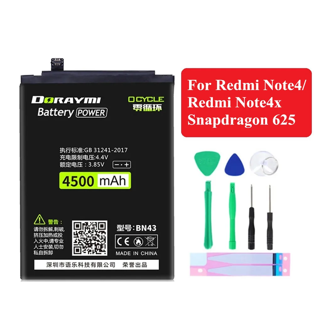 Батарея для телефона DORAYMI BM32 BM35 BN30 BN40 BN41 BN42 BM47 Xiaomi Redmi 3 3S 3X 4 4A PRO 4PRO 3PRO Note 4X Mi 4C -