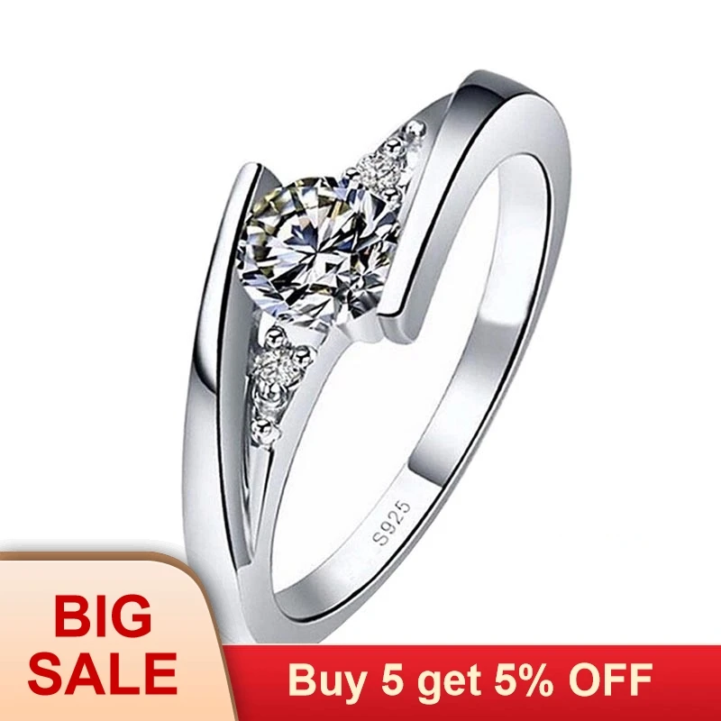 Модные Романтические свадебные кольца для возлюбленной оригинал серебро 925