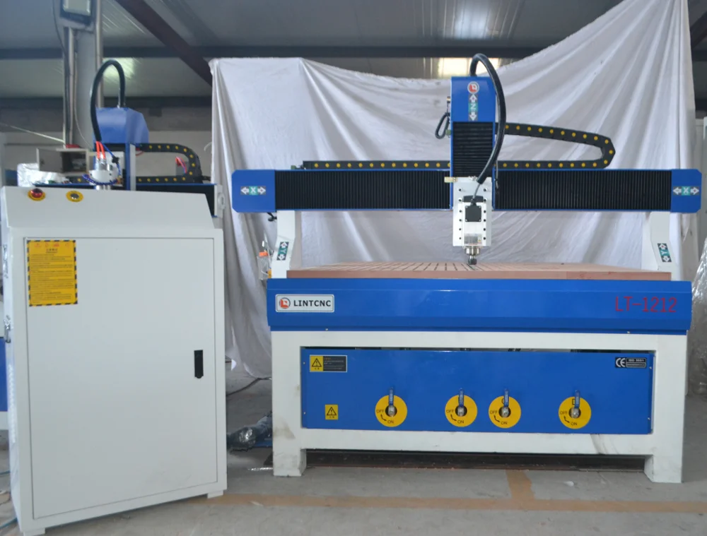 3D 4 оси высокое качество литого железа CNC маршрутизатор машина 1212 ДВП средней