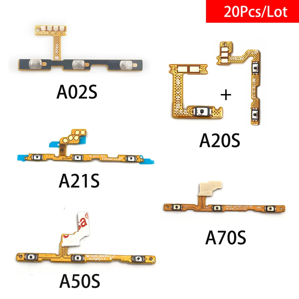 

20Pcs/Lot Power button + Volume Side Button Key Flex Cable For Samsung A42 A52 A72 A02S A10S A20S A30S A40S A50S A70S A21S