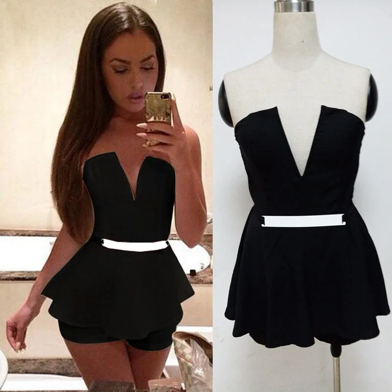 Женский Облегающий комбинезон без рукавов однотонный с перекрестной шнуровкой