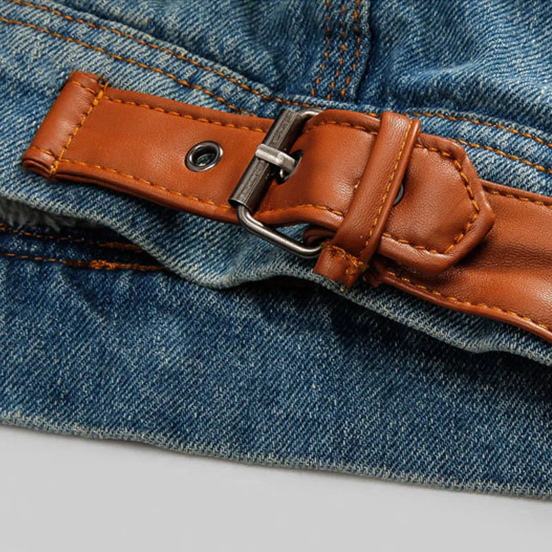 Весенне зимняя джинсовая куртка теплая новая мужская большая шерстяная