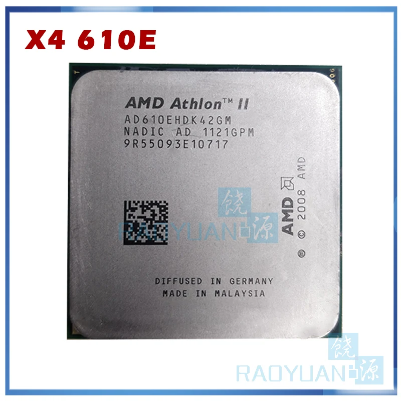 AMD Athlon X4 610E X4-610E 2.4GHz Quad-Core CPU Processor AD610EHDK42GM 45W Socket AM3 938pin