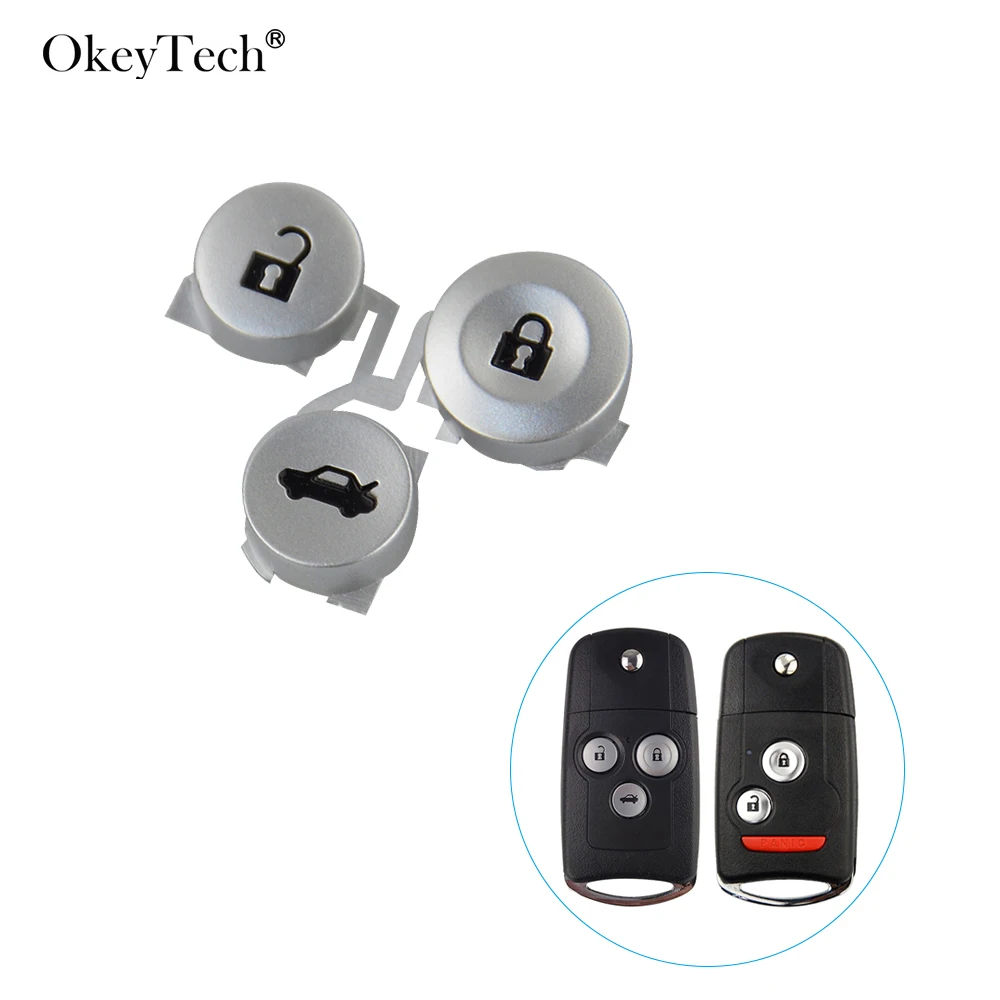 Okeytech новые наборами по 2 пары 3 кнопки дистанционного ключа автомобиля Pad FOB